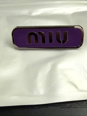 MIU Purple Enamel Logo Pin